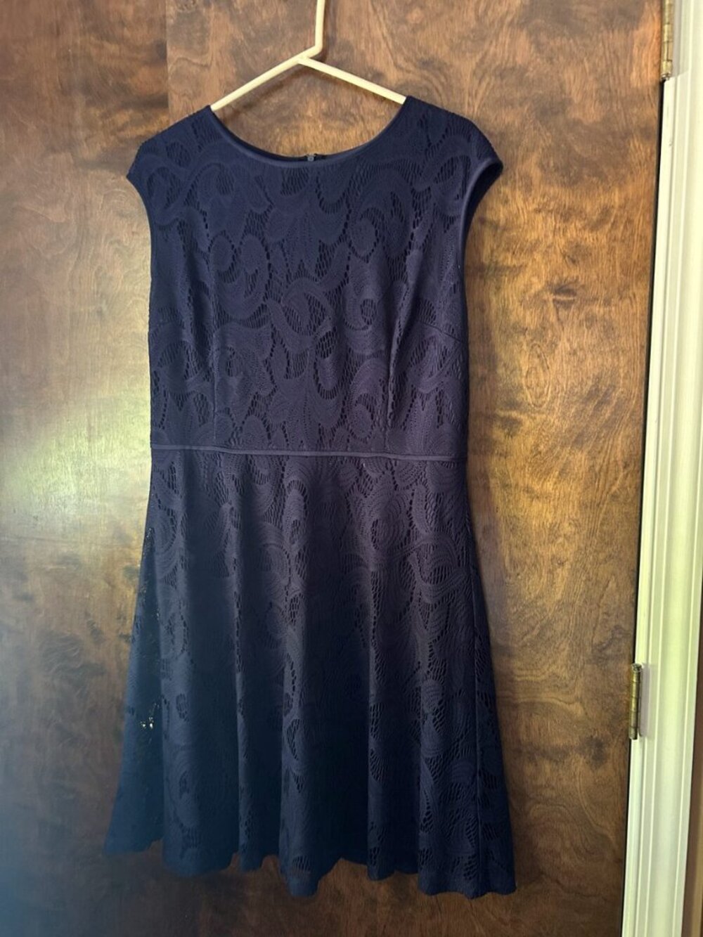 Wisp Navy Lace Sheath Dress, Size 20
